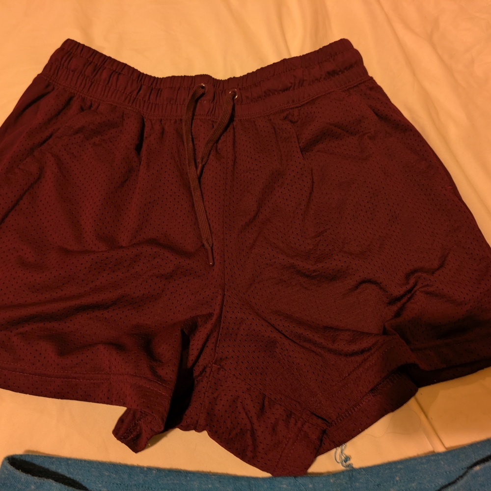 Two For 1! Athletic Works Women's Athletic Shorts - Blue and Maroon - Picture 4 of 7